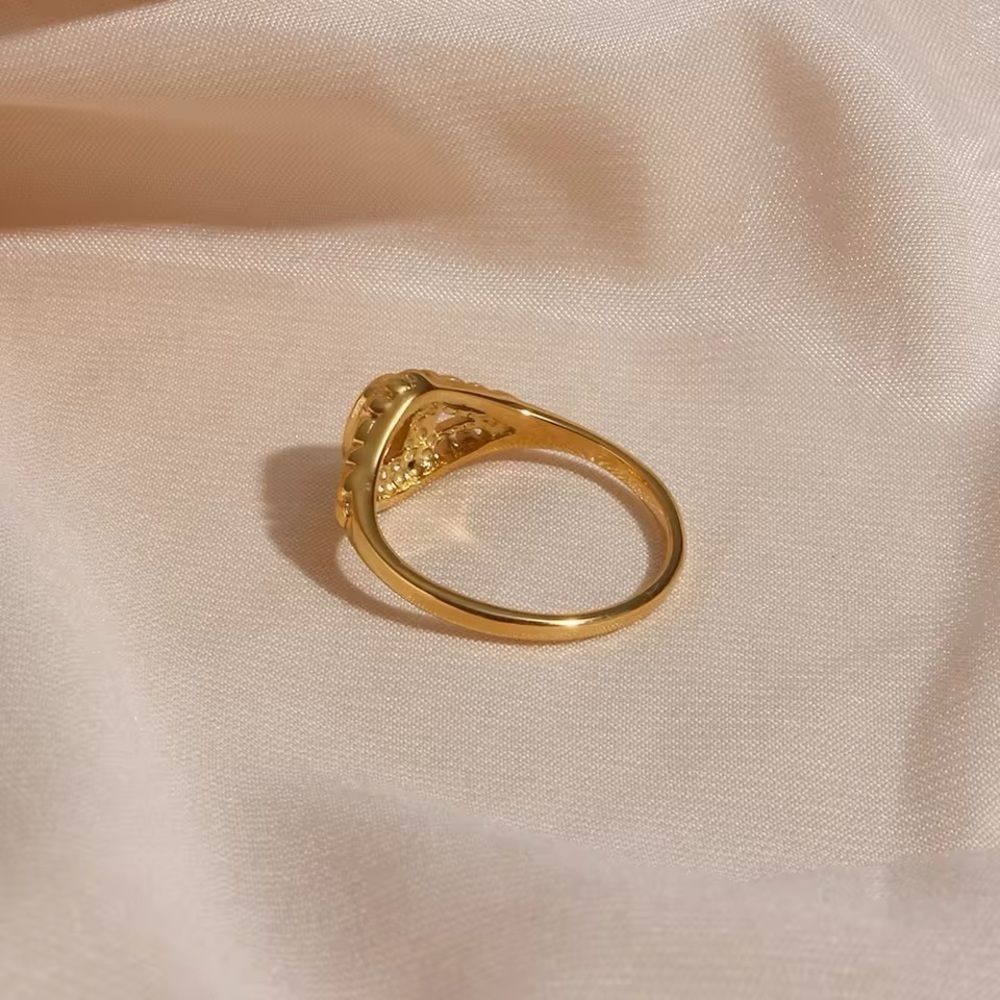 18k Gold Plated Delicate Natural Freshwater Pearl Rings - Picture 7 of 10